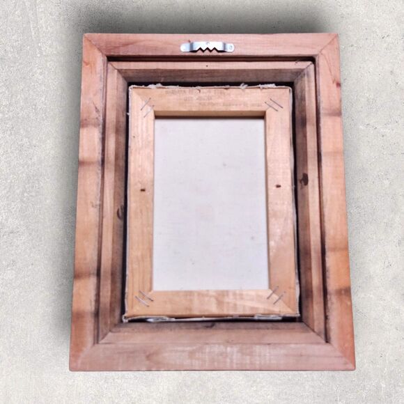 Vintage Barbara Erickson Painting Mailbox Wildflowers Gold Frame 10" Americana - Picture 5 of 9